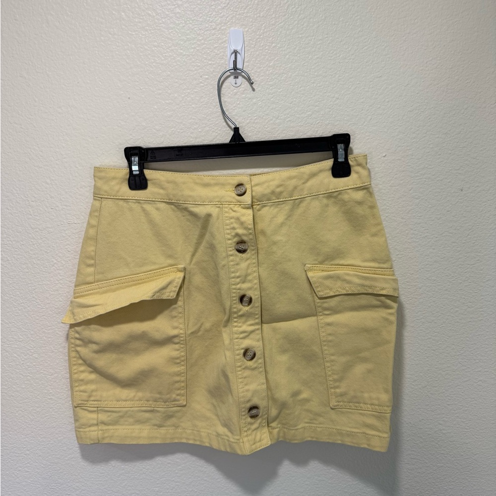 Urban Outfitters BDG Yellow Button-Front Skirt